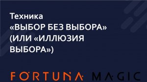 Техника «Выбор без выбора» (иногда «иллюзия выбора»)