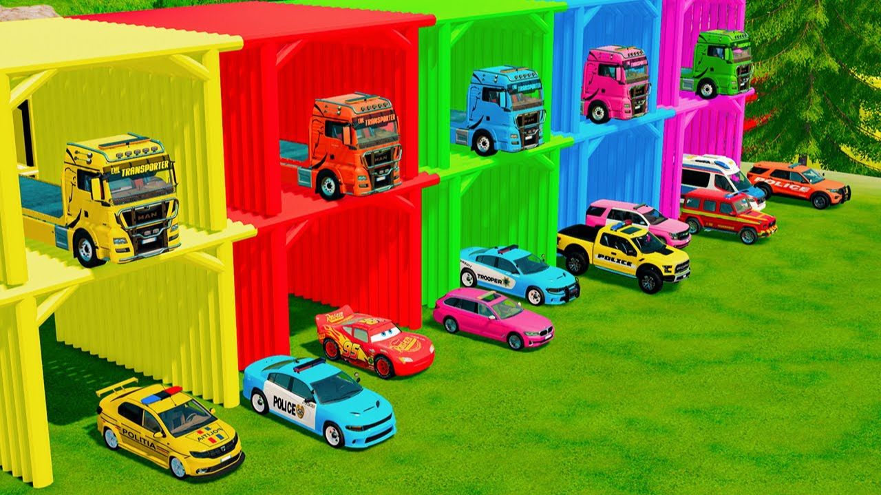 Машинки летают и прыгают! Развивающие мультики Машины помощники. Мультфильмы про машинки смотреть онлайн