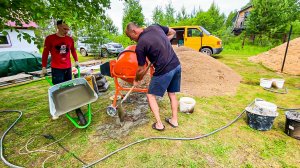 Б А Н Я. Заливаем бетон.