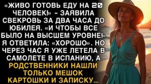 Я ПЛАКАЛ, ЧИТАЯ! СВЕКРОВЬ: "ГОТОВЬ НА 20 ЧЕЛОВЕК!" Я УЛЕТЕЛА В ИСПАНИЮ, ОСТАВИВ КАРТОШКУ!