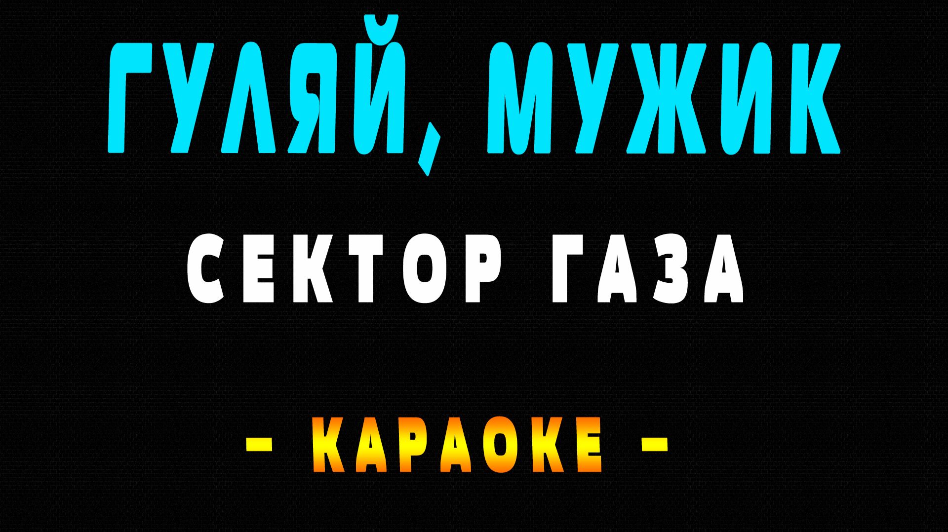 Караоке Сектор Газа - Гуляй, мужик смотреть онлайн