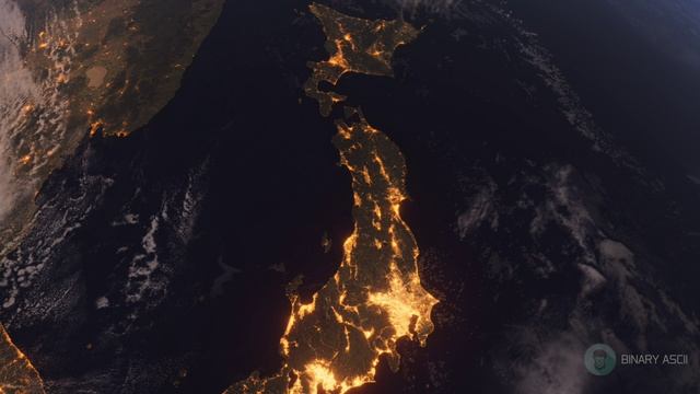 Бесплатное видео Планета Земля Ночью. Япония. Вид из Космоса с Орбиты смотреть онлайн