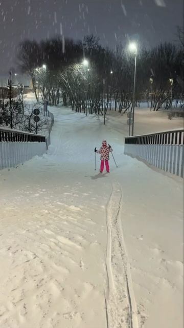 Наслаждаемся циклоном «Френсис» в Москве на лыжах