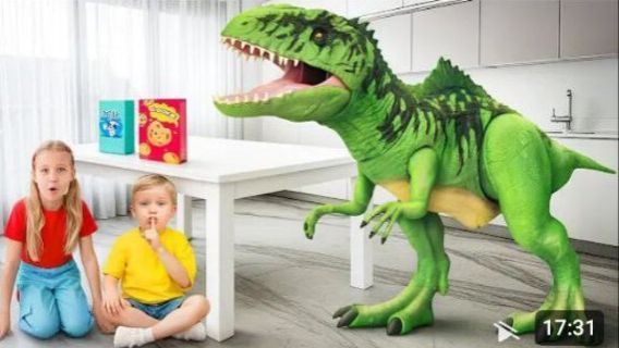 Приключение с игрушечными динозаврами