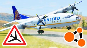 Аварийные посадки и крушения при сильном ветре - BeamNG Drive