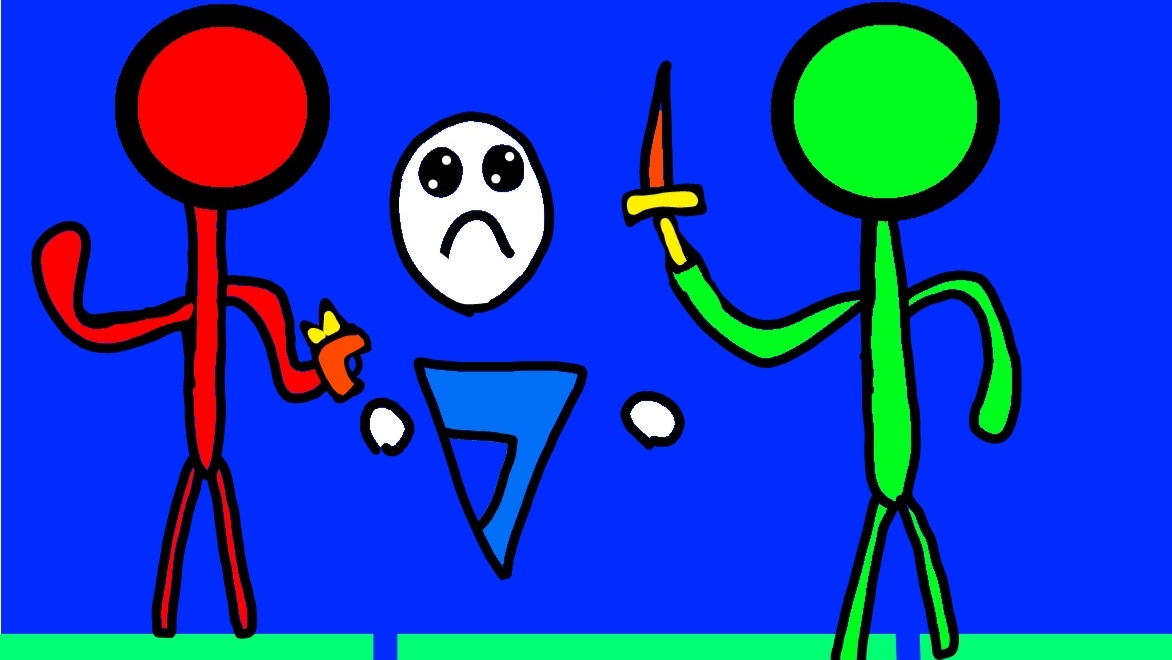 Играю в бои стикменов.