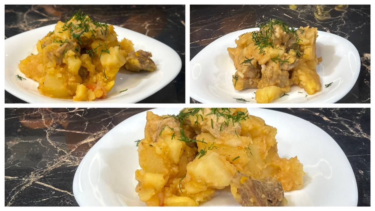 Тушеный картофель с мясом смотреть онлайн