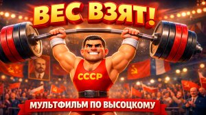 ВЕС ВЗЯТ!(Weight Taken!) В.С.ВЫСОЦКИЙ И СОВЕТСКИЙ ШТАНГИСТ — МУЛЬТФИЛЬМ О ПОБЕДЕ