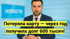 Потеряла банковскую карту и осталась должна 600 тысяч рублей