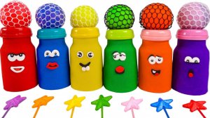 ЛЕПИМ ВЕСЕЛЫЕ БУТЫЛОЧКИ ИЗ КИНЕТИЧЕСКОГО ПЕСКА  ВИДЕО МУЛЬТИКИ ДЛЯ ДЕТЕЙ КАНАЛ ИГРАЛКИ-ЗАЛИПАЛКИ