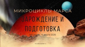 Микроциклы Марса. Зарождение и подготовка: 9 января - 16 марта 2026