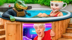 Построили 3 СЕКРЕТНЫЕ КОМНАТЫ, Чтобы Следить за БОМБАРДИРО КРОКОДИЛО ! А4