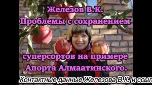 Железов В.К. Проблемы с сохранением суперсортов на примере Апорта Алмаатинского.