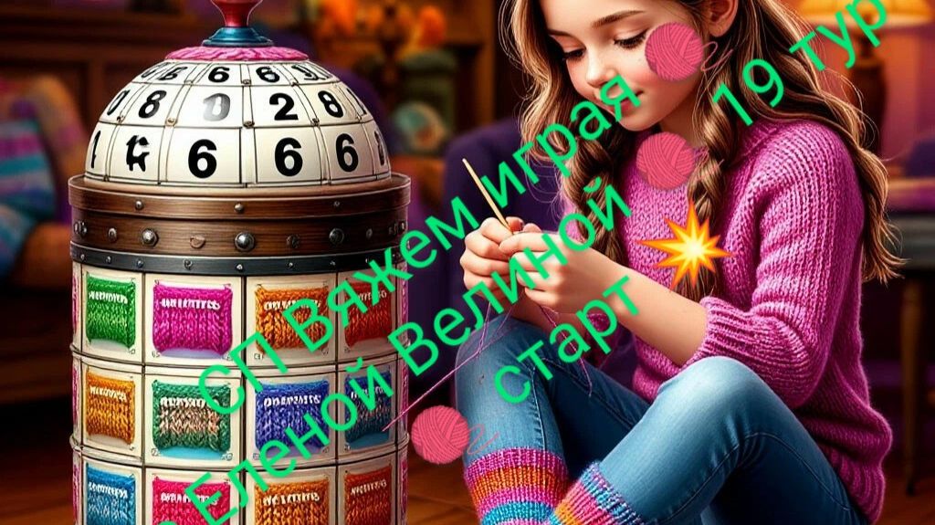 СП Вяжем играя 🧶 с Еленой Велиной 🧶 19 тур 🧶 старт 💥 смотреть онлайн