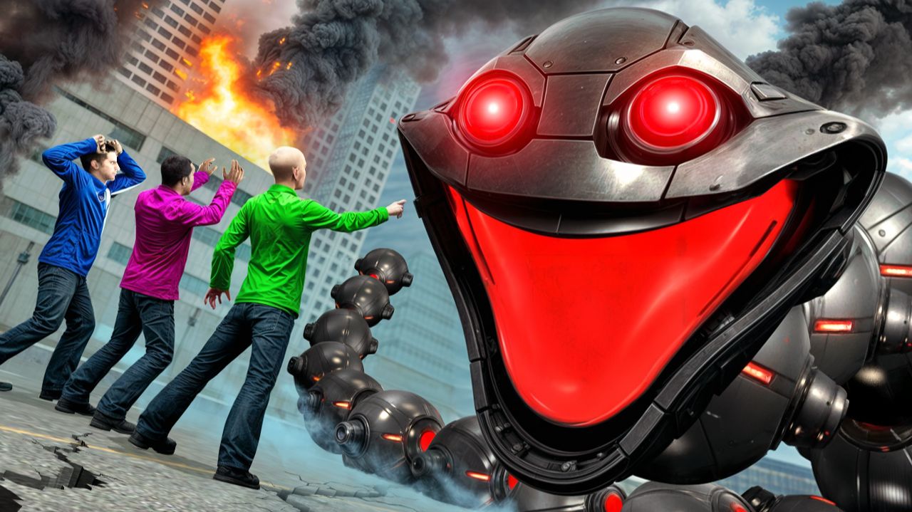 ТОЛЬКО НЕ ТРОГАЙ ЕГО! ГОЛОДНЫЙ ЧЕРВЬ РОБОТ! УГАР И БЕЗУМИЕ В Garry`s Mod смотреть онлайн