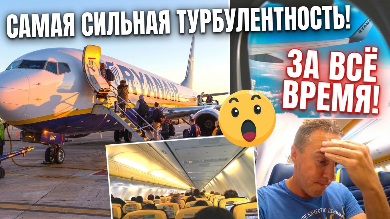 День путешествия — рейс Ryanair на ИБИЦУ, САМАЯ САМАЯ турбулентность!