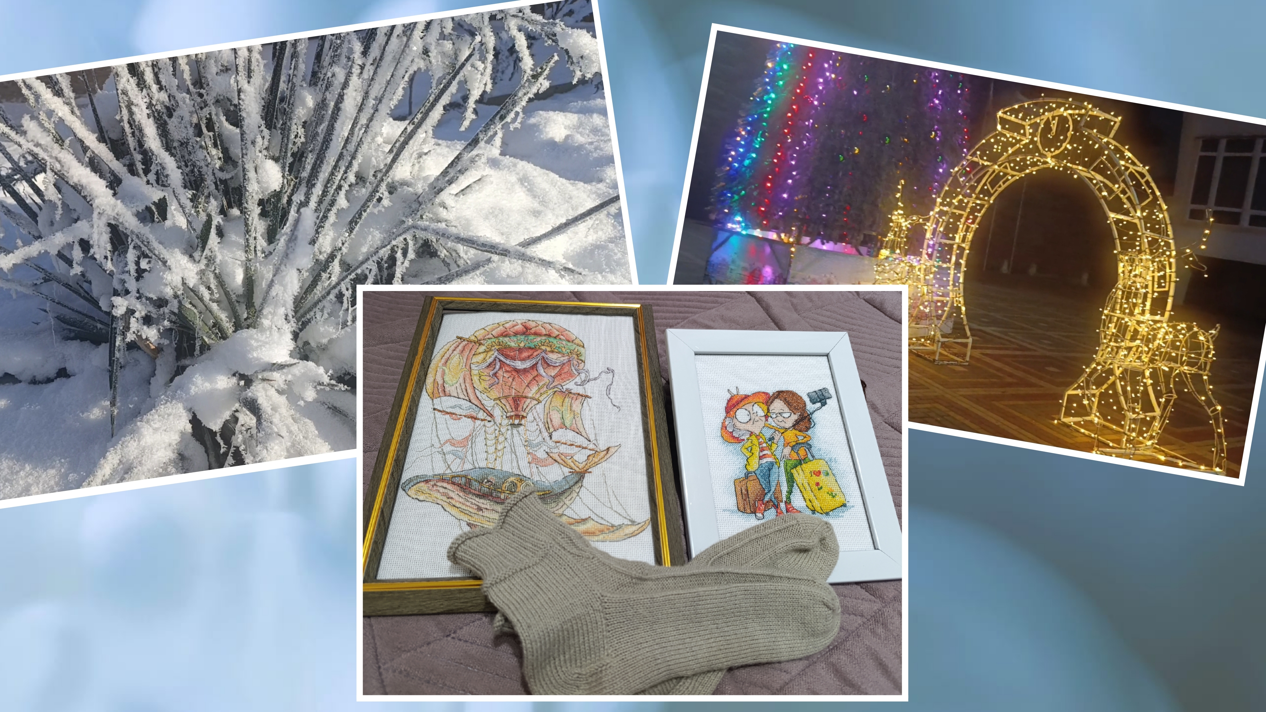 Хронология за неделю😉. Готовые работы: вышивка с бабулями и носки... смотреть онлайн