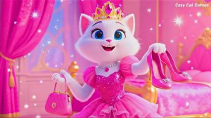 Милый котенок впервые делает макияж. Показ мод Мяу