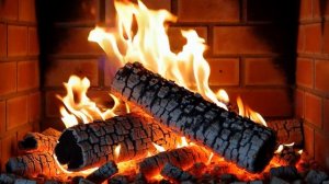 Уютный камин 4K (1 ЧАС). Камин с потрескивающим огнем. Потрескивающий камин 4K