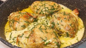 Куриные БЁДРА в сливочно-чесночном СОУСЕ на сковороде!