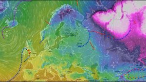 Движение воздушных масс воздуха над Европой и ЕТР за декабрь 2025 года