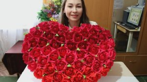 Сердце из конфет ко дню Святого Валентина