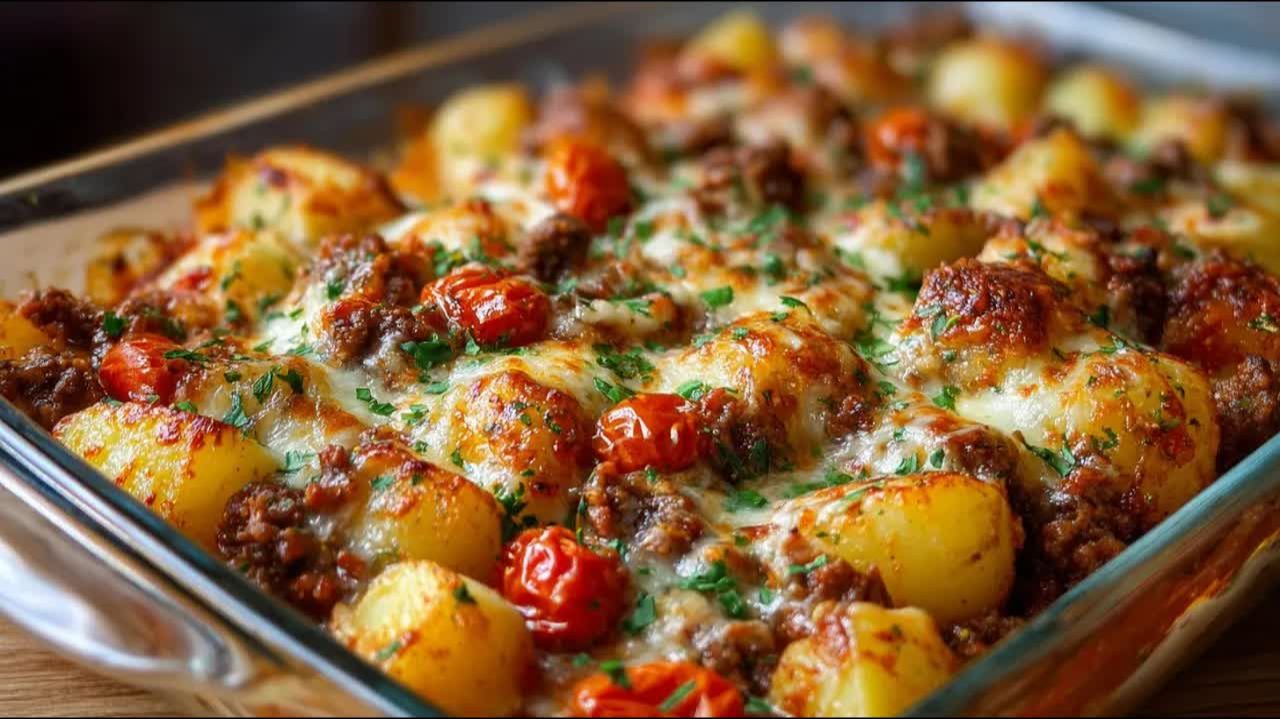 Вкусно и Сытно. ФАРШ С КАРТОШКОЙ! Это очень вкусно! КАРТОФЕЛЬНАЯ ЗАПЕКАНКА С МЯСНЫМ ФАРШЕМ. смотреть онлайн