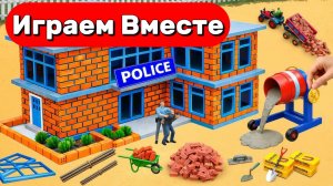 МУЛЬТИКИ ПРО СУПЕРГЕРОЕВ И ИГРУШКИ ДЛЯ ДЕТЕЙ! СТРОИМ ВМЕСТЕ ИГРУШЕЧНЫЙ ПОЛИЦЕЙСКИЙ ДОМ С ХАЛКОМ