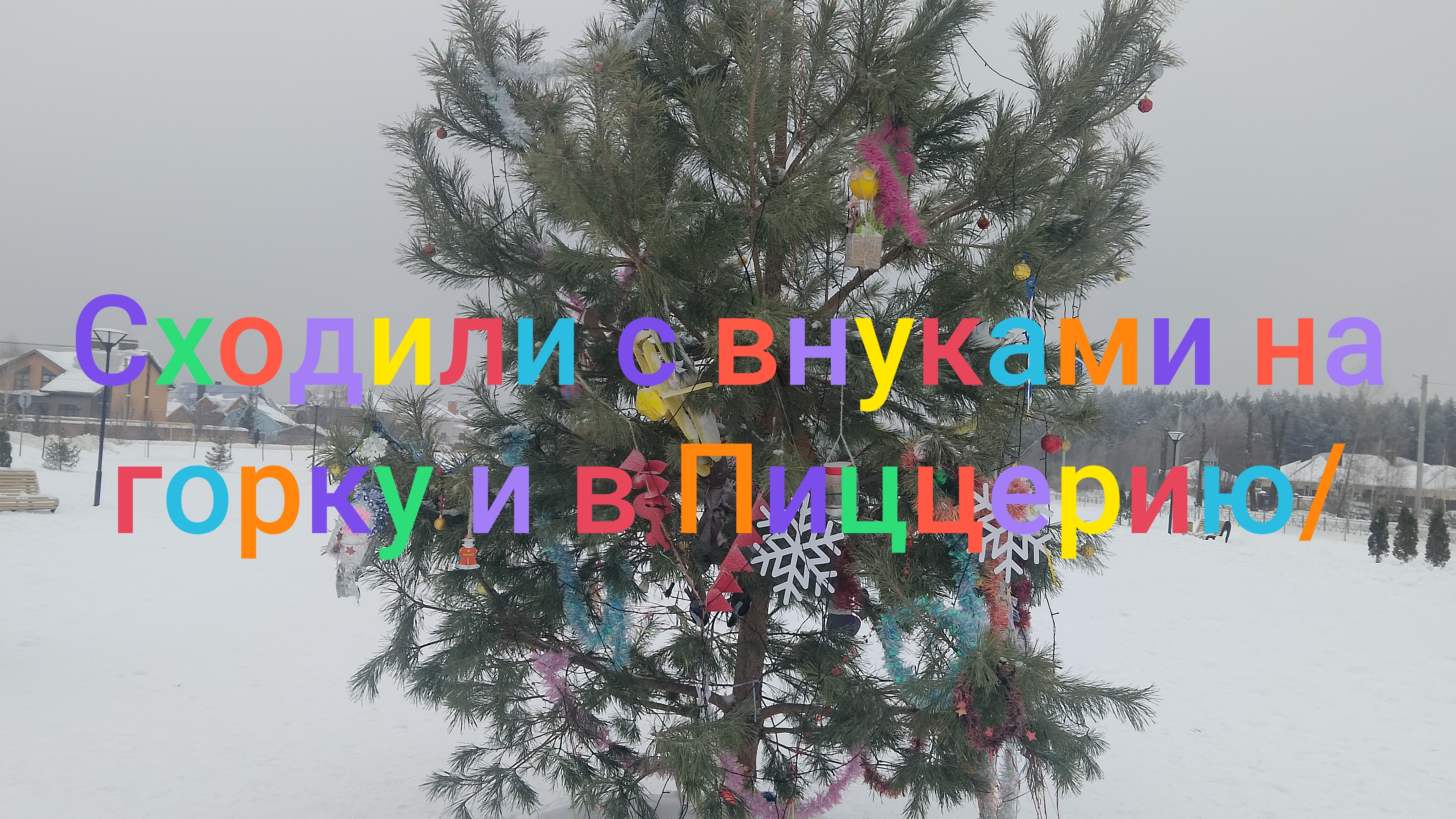 Сходили с внуками на горку и в Пиццерию/ смотреть онлайн