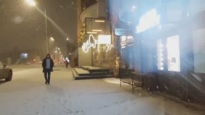 Вечер  зимний.Улица Ленина.Проспект Мира . Красноярск