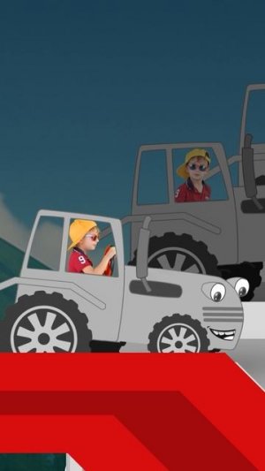Цветные Тракторята на горках! Учим цвета