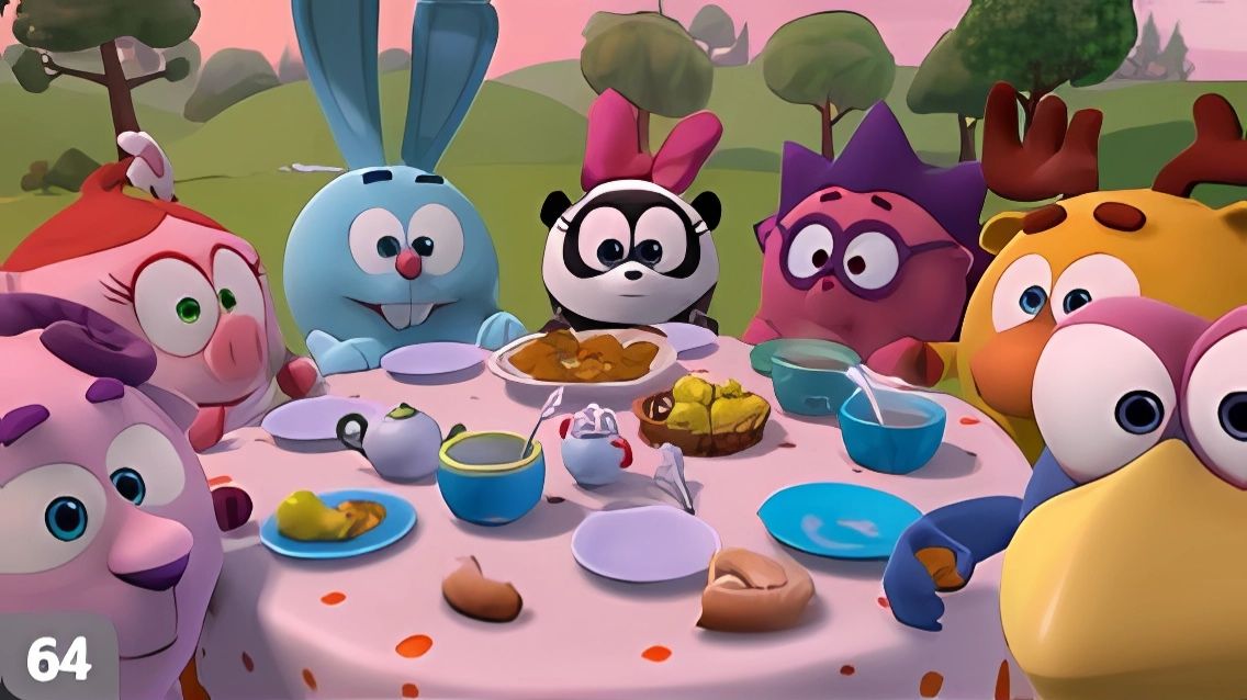 Мультики для детей, собери смешариков смотреть онлайн