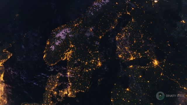 Бесплатное видео, Планета Земля. Европа Норвегия, Дания, Швеция, Финляндия, Исландия, Ночной Глобус смотреть онлайн