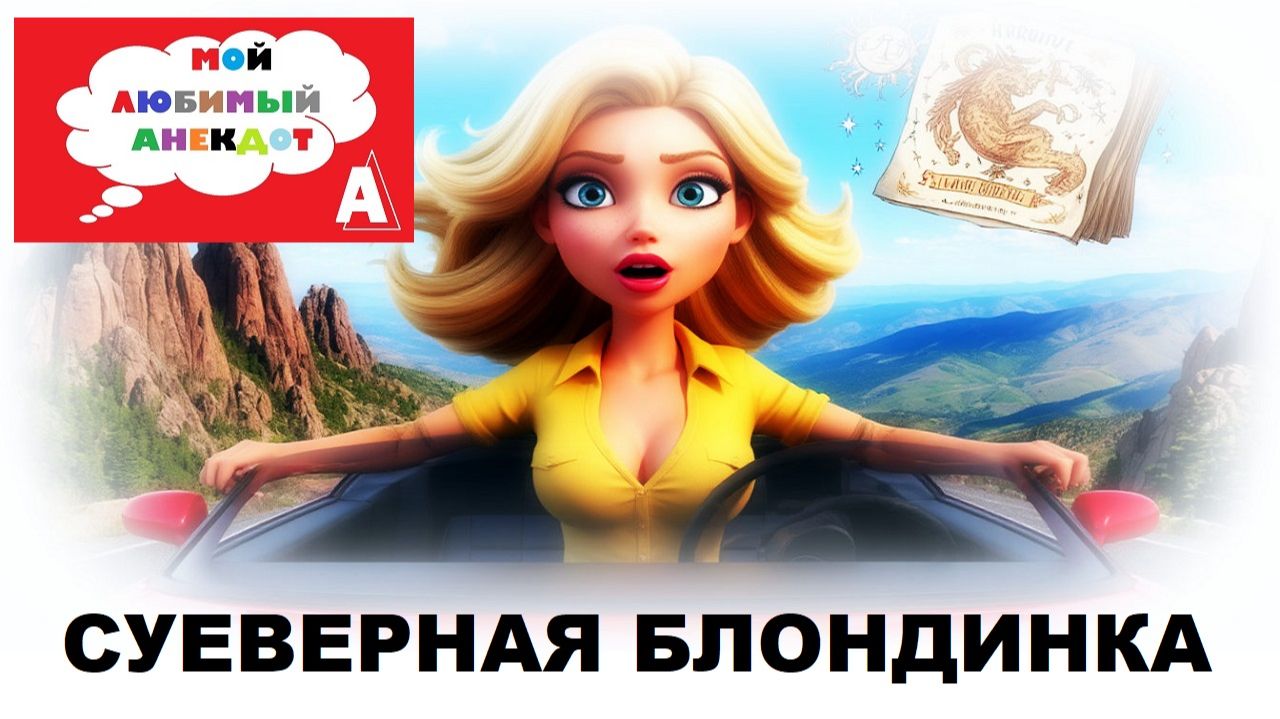 Анекдот «СУЕВЕРНАЯ БЛОНДИНКА» смотреть онлайн