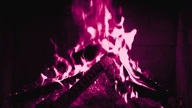 Горящий камин розовый 4К смотреть онлайн