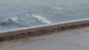 3 января 2026,на набережной Керчи: первый шторм в Новом году.