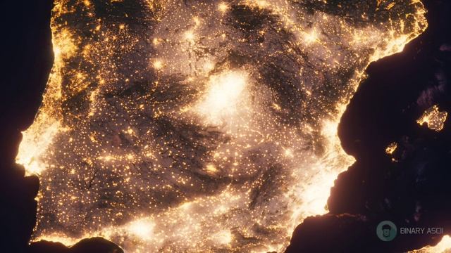 Бесплатное видео, футажи, Планета Земля Европа - Испания, Португалия, Космос, Орбита. Ночной Глобус смотреть онлайн