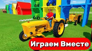 МУЛЬТИКИ ПРО РАЗНОЦВЕТНЫЕ МАШИНКИ И ТРАКТОРЫ ДЛЯ ДЕТЕЙ 🚜 ГОНКИ ТРАКТОРОВ ДЛЯ ДЕТЕЙ №14