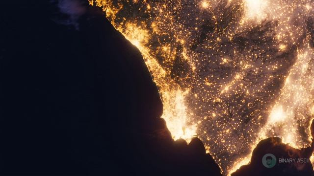 Бесплатное видео футажи, Планета Земля. Европа Испания, Португалия, Космос с Орбиты. Ночной Глобус. смотреть онлайн