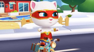 Супер Анджела на дорожном велосипеде Talking Tom Gold Run Мультфильмы для самых маленьких