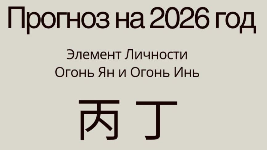 Прогноз Бацзы на 2026 год по Элементам личности Огонь Ян и Огонь Инь
