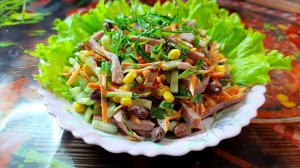 Очень быстрый и вкусный салат на праздничный стол.