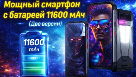 Смартфон с большой батареей на 11600 мАч (Две версии смартфона)