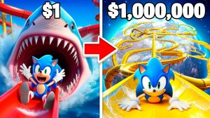 СОНИК ПРОКАЧАЛ ВОДНУЮ ГОРКУ за $1 ДО ВОДНОЙ ГОРКИ за $1.000.000 в ГТА 5