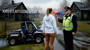 Снова что-то хочет ДПС. Живем в автодоме в полях.