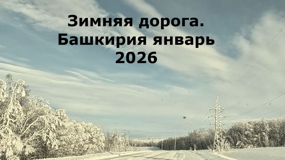 Зимняя дорога Башкирия январь 2026