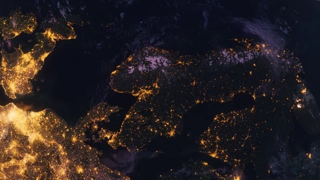 Бесплатное видео, Планета Земля. Европа Норвегия, Дания, Швеция, Финляндия, Исландия, Ночной Глобус смотреть онлайн