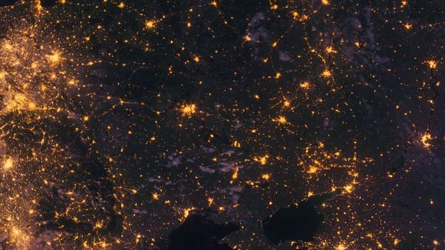 Бесплатное видео футаж, Планета Земля Ночью. Европа Украина, Беларусь, Космос, Орбита. Ночной Глобус смотреть онлайн