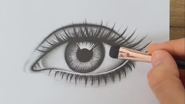 Как нарисовать реалистичный рисунок человеческого глаза карандашом смотреть онлайн
