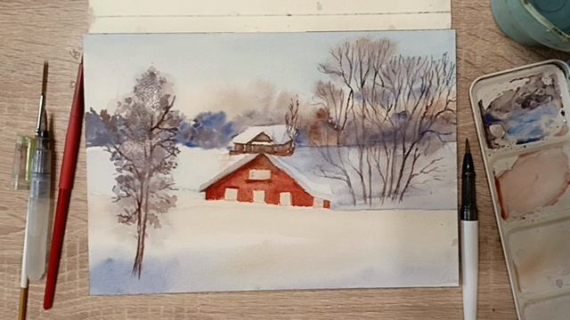 Зимний пейзаж. Часть 2